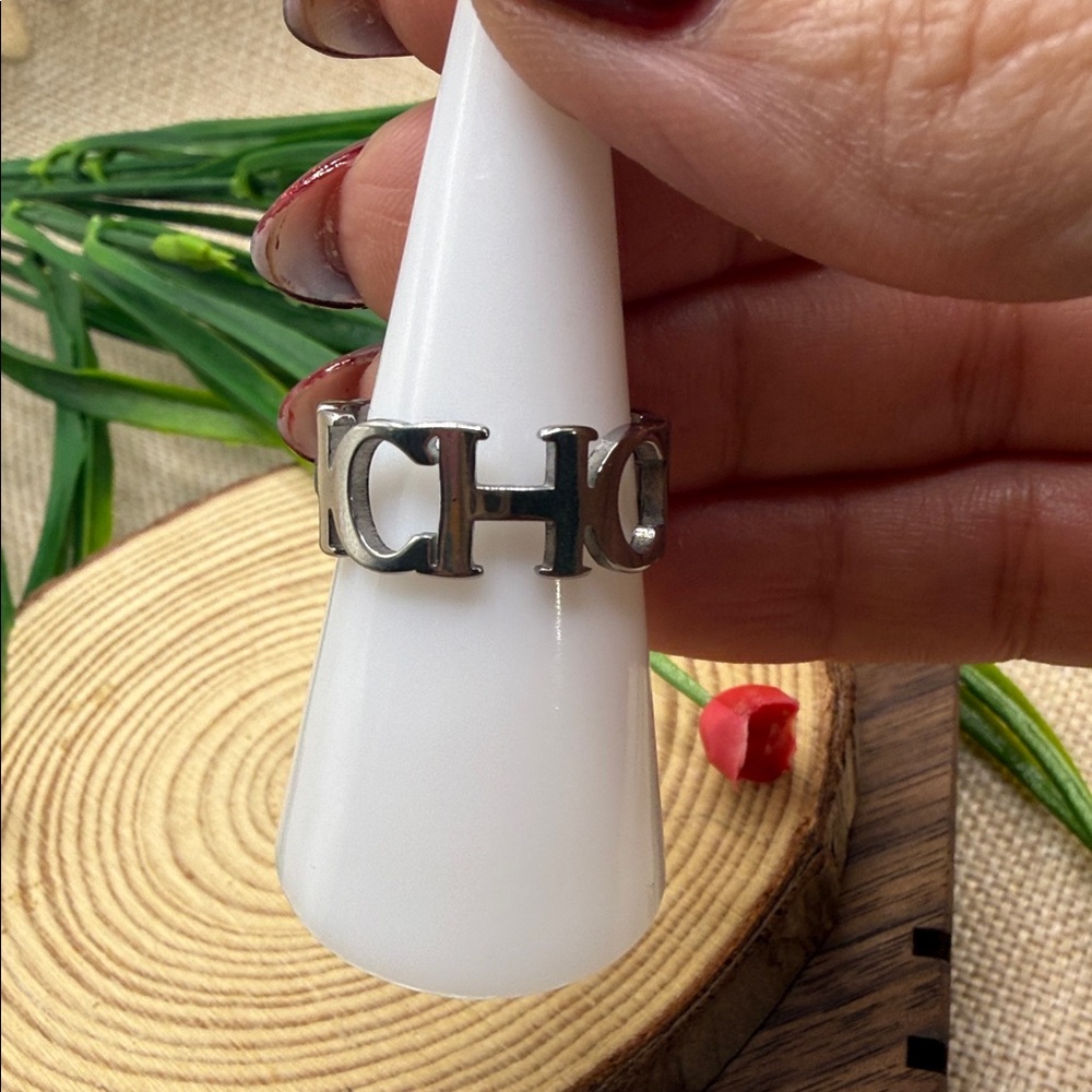 Silver CH Design Ring 7.5 - Picture 3 of 4